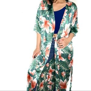 Fashion Nova Long Floral Kimono Robe